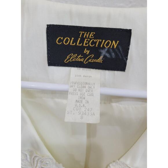 NEW Vintage The Collection By Eletra Casadei Crop Fringe Bolero Jacket Skirt Set - Picture 14 of 14